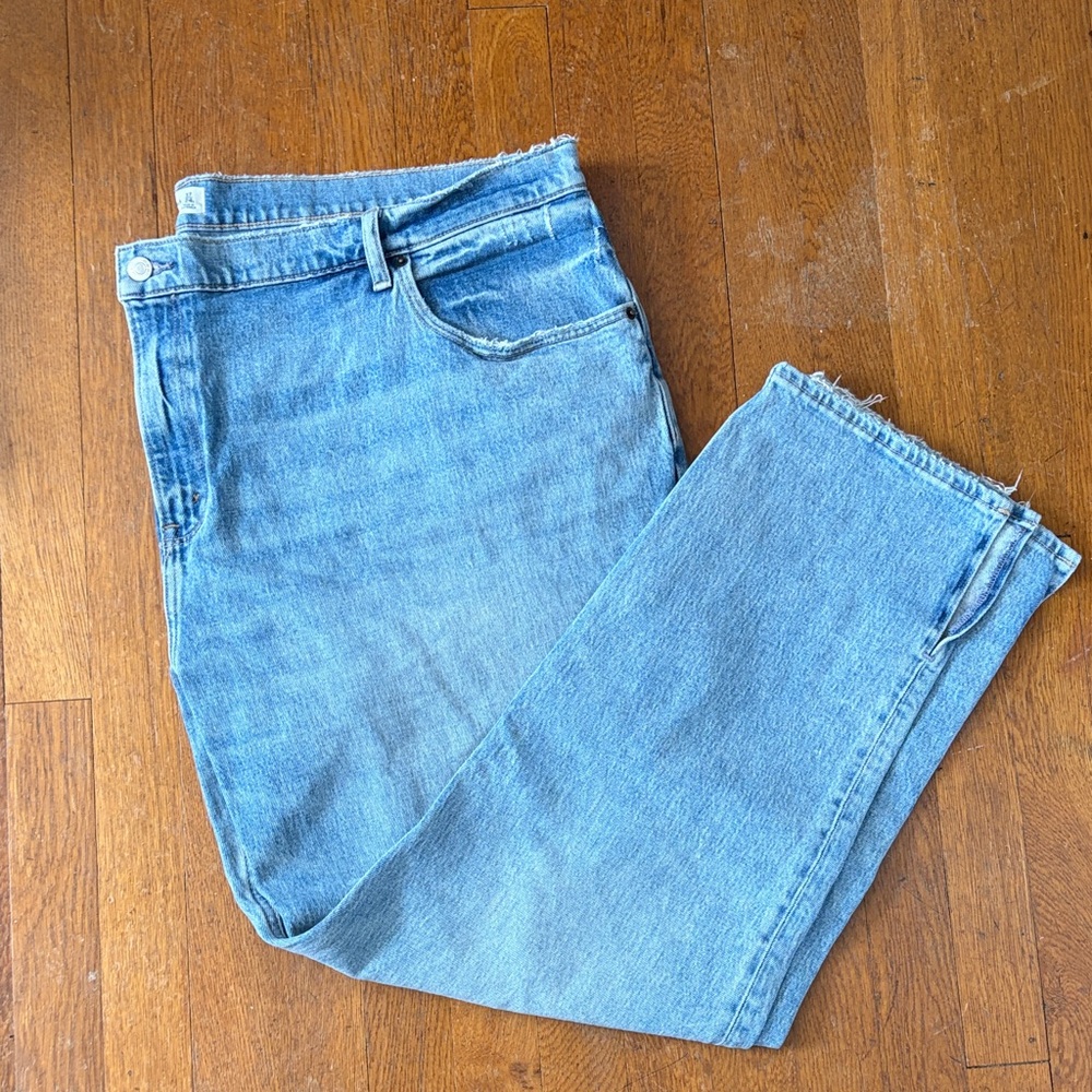 Abercrombie Light Blue Straight Leg Curve Love Jeans